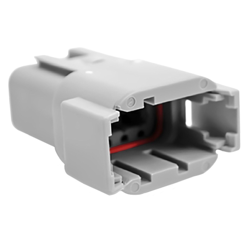 ATM04-08PA – ATM Series – 8 Pin Receptacle – A Key, Gray