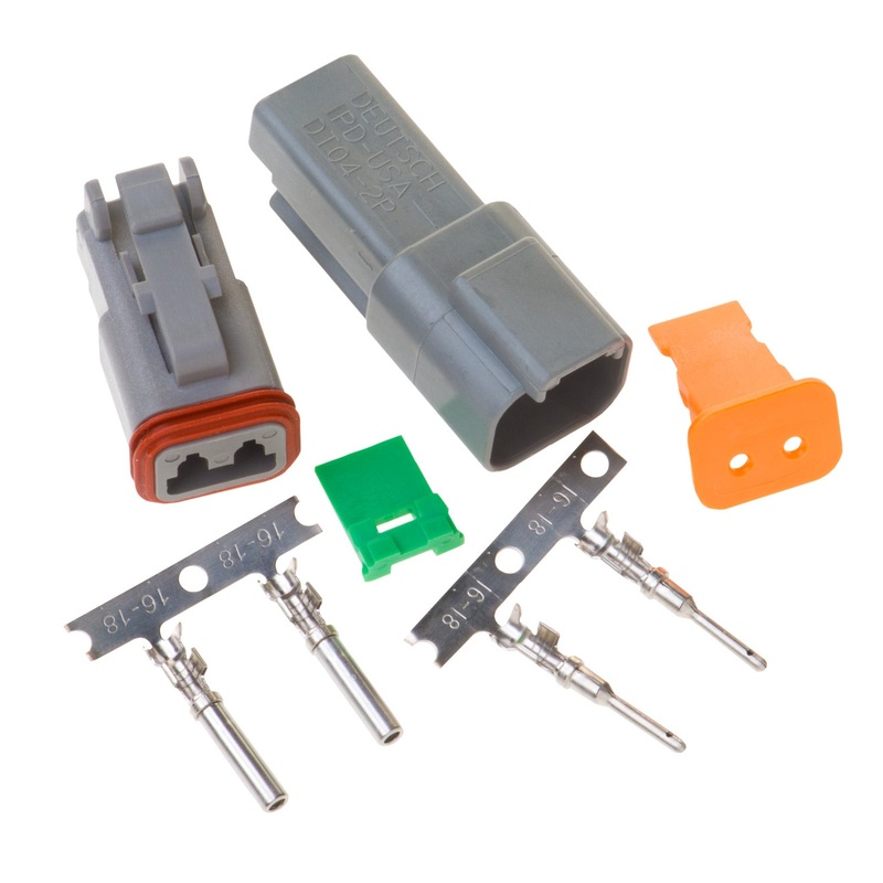 DT02GY – DT Series – 2 Pin Stamped and Formed Contact Connector Kit