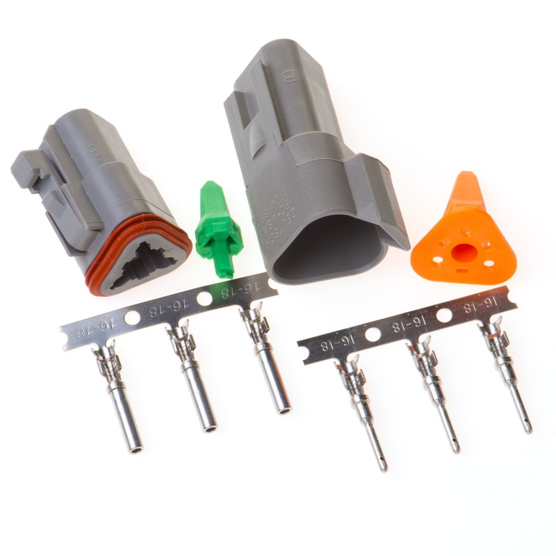 DT03GY – DT Series – 3 Pin Stamped and Formed Contact  Connector Kit