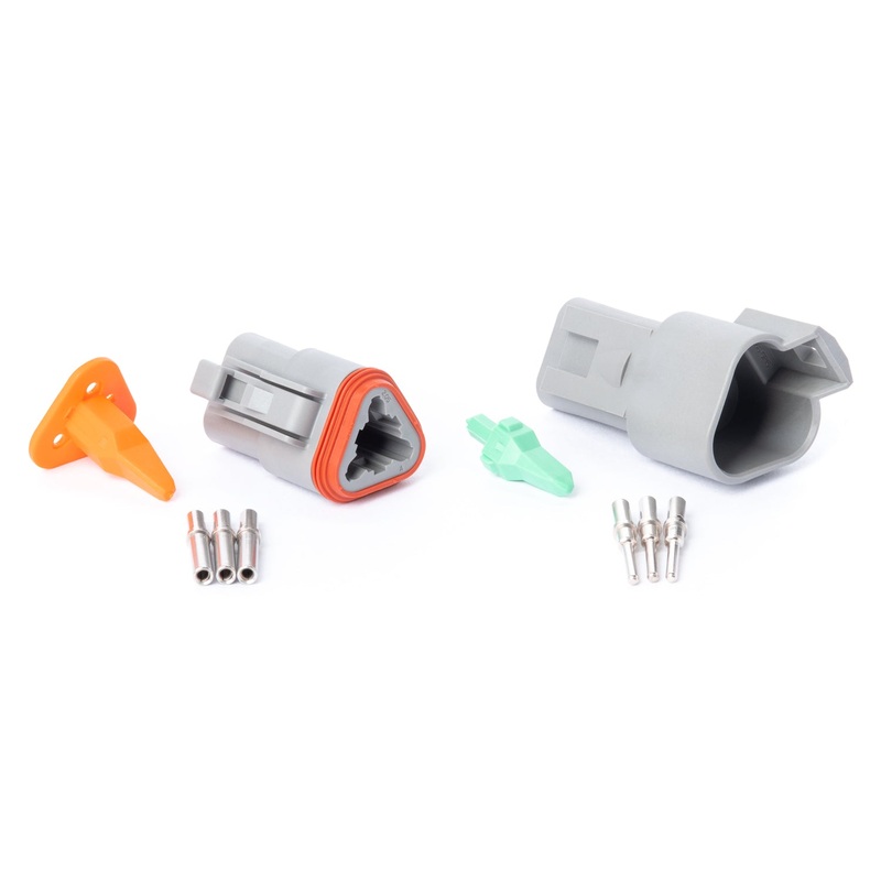 DT03GY-K – DT Series – 3 Pin Solid Contact Connector Kit