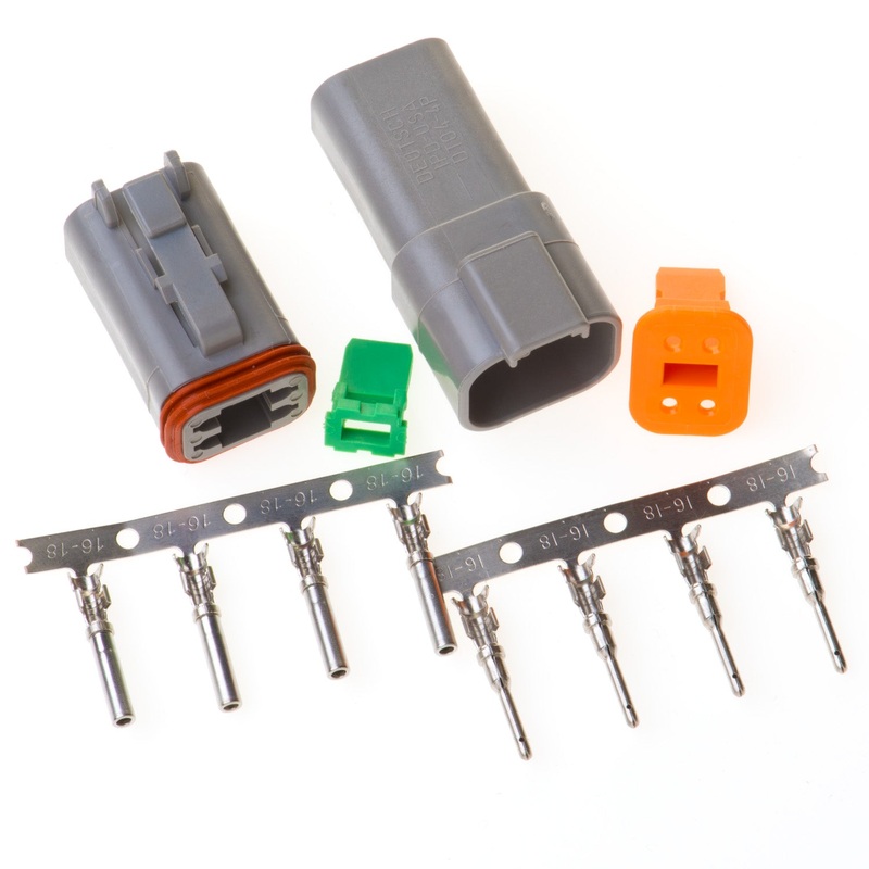 DT04GY – DT Series – 4 Pin Stamped and Formed Contact Connector Kit