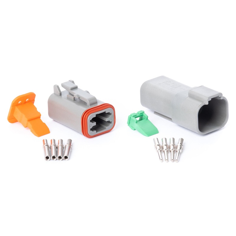 DT04GY-K – DT Series – 4 Pin Solid Contact Connector Kit
