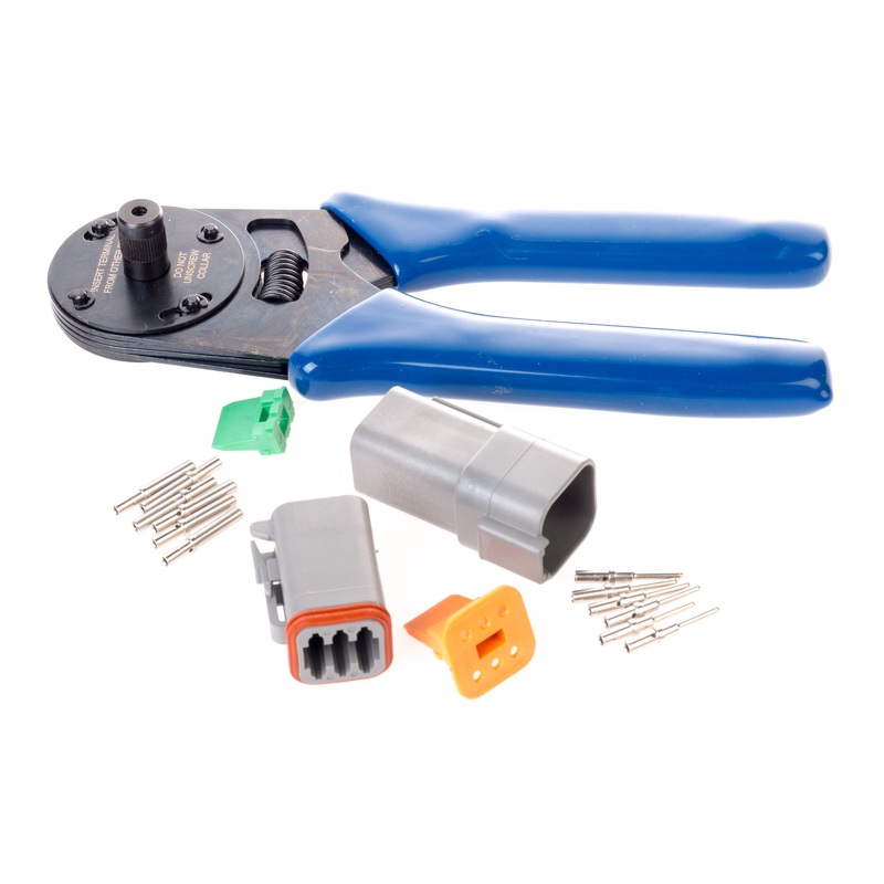 DT06GY-CT – DT Series – 6 Pin Solid Contact Connector Kit w/ Crimper