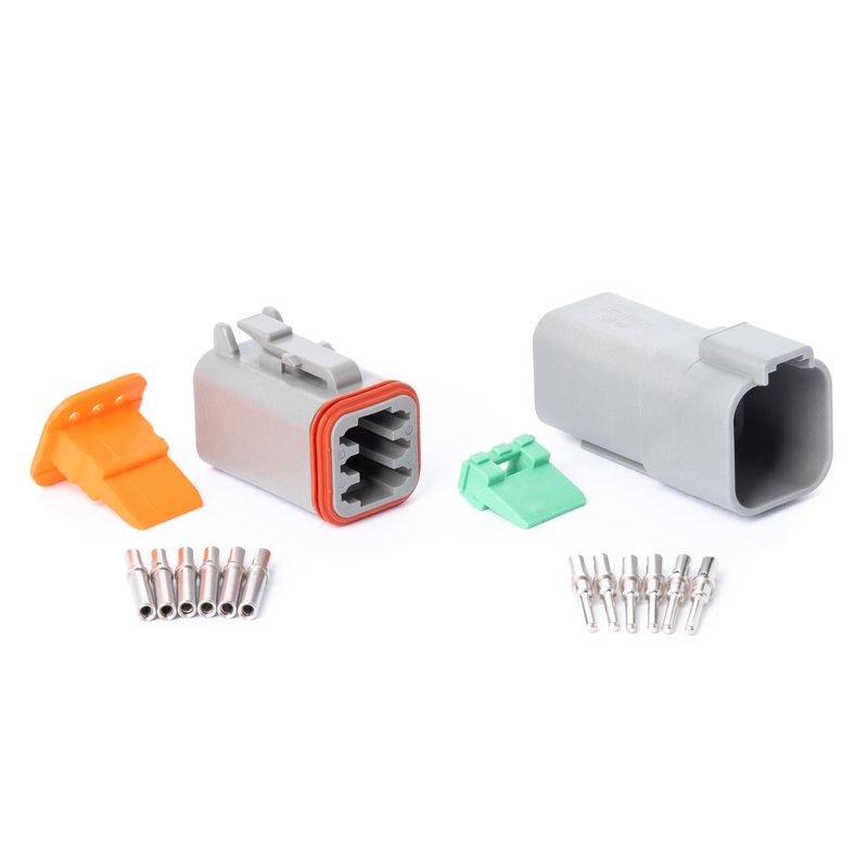 DT06GY-K – DT Series – 6 Pin Solid Contact Connector Kit