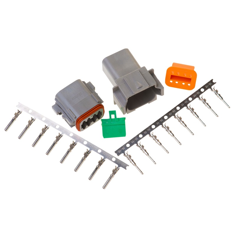 DT08GY – DT Series – 8 Pin Stamped and Formed Contact  Connector Kit