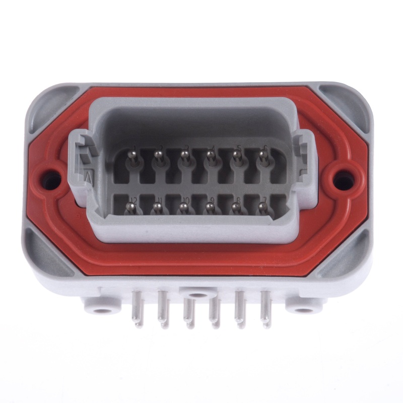 DT13-12PA – DT13 Series – Receptacle – 12 Way90& #176; Molded Pins, PCB Mount, A Key