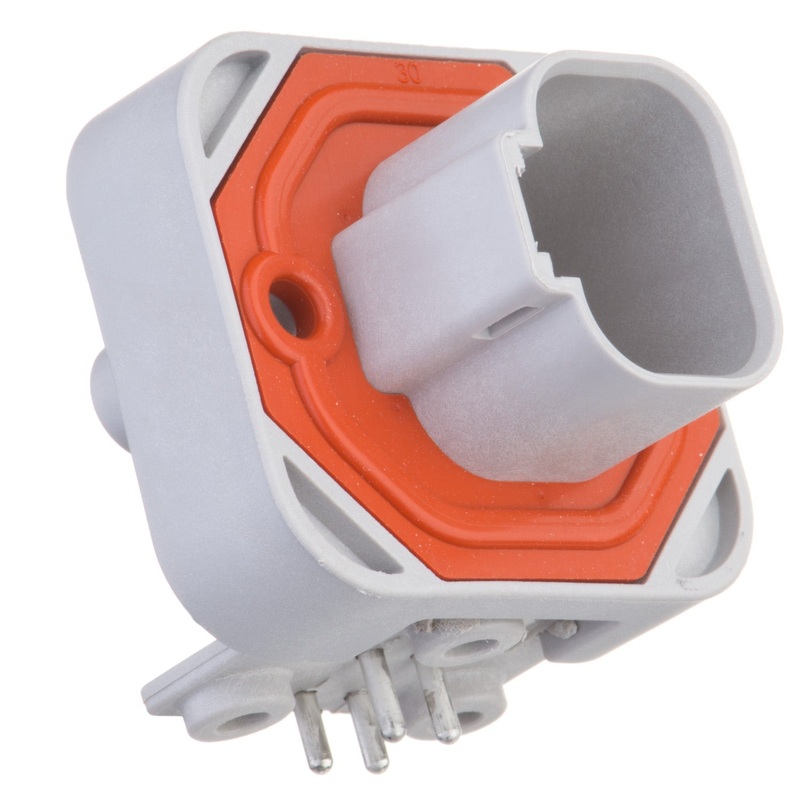 DT13-4P – DT13 Series – Receptacle – 4 Way 90& #176; Molded Pins, PCB Mount