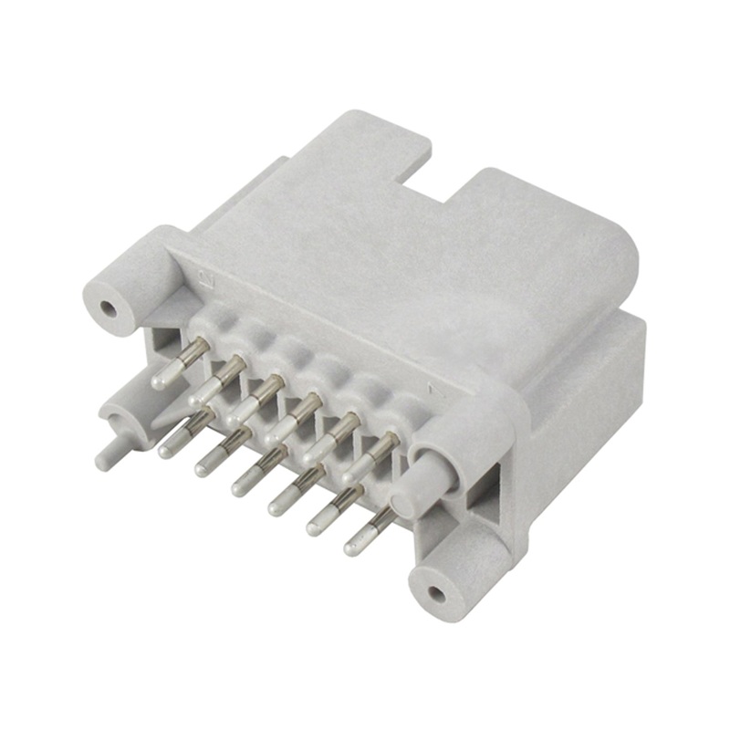 DTF15-12PA – DTF – Receptacle – 12 Way, Size 16, Straight, Molded Pins, Flangeless PCB Mount, A Key