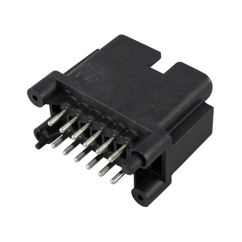 DTF15-12PB – DTF – Receptacle – 12 Way, Size 16, Straight Molded Pins, Flangeless PCB Mount, B Key