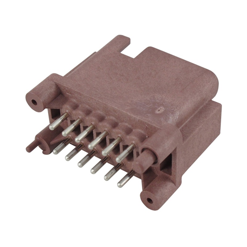 DTF15-12PD – DTF – Receptacle – 12 Way, Size 16, Straight Molded Pins, Flangeless, PCB Mount, D Key