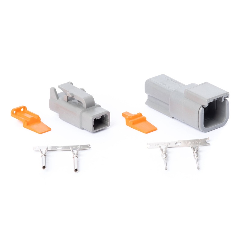 DTM02GY – DTM Series – 2 Pin Stamped and Formed Contact Connector Kit