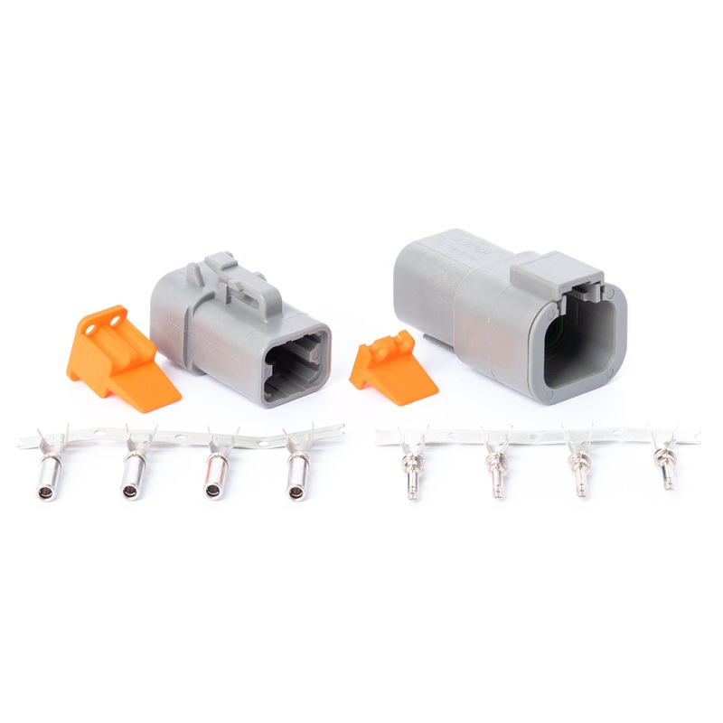 DTP04GY – DTP Series – 4 Pin Stamped and Formed Contact Connector Kit