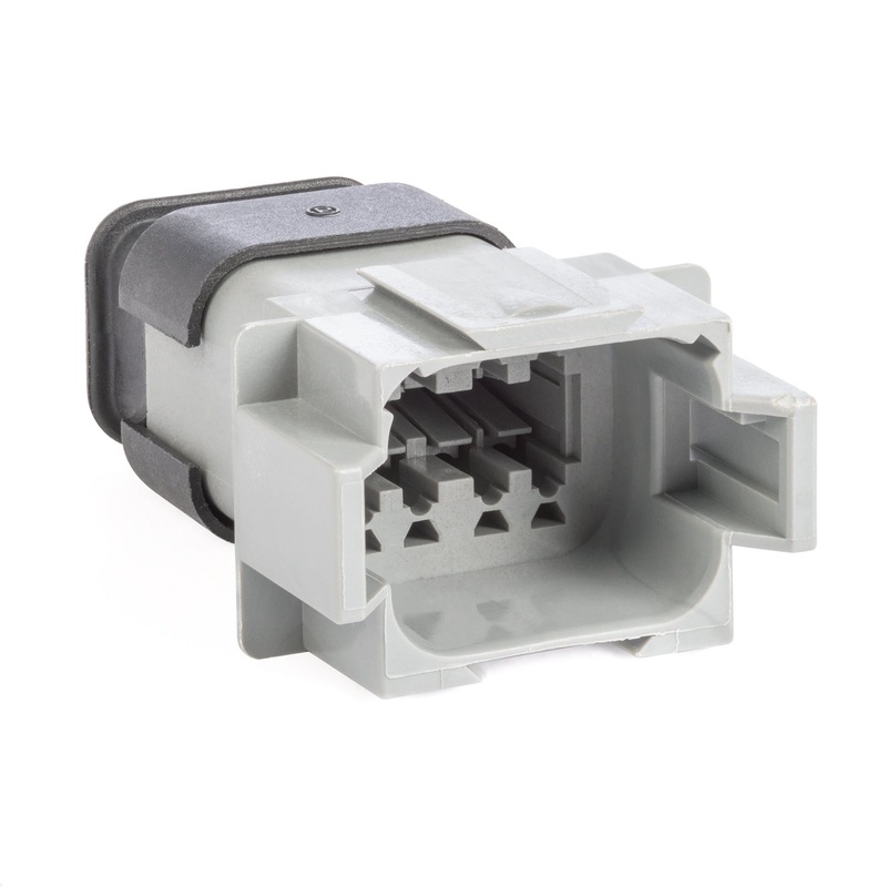 AT04-08PA-SR01GRY – AT/SR01 Series –  8 Pin Receptacle – A Key, Gray