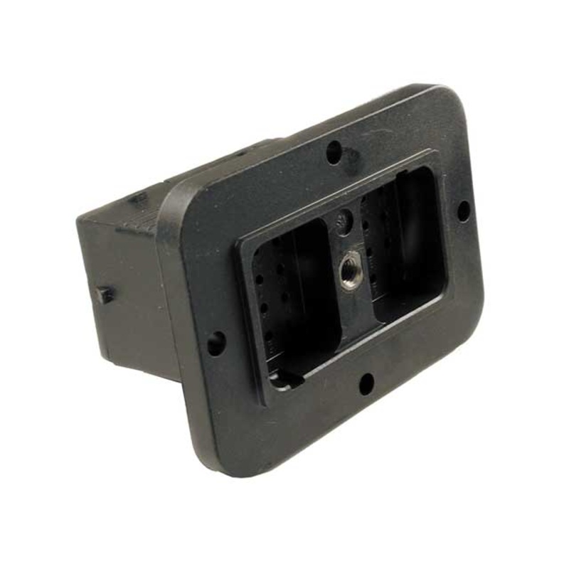 DRC12-24PB – DRC Series – 24 Pin Receptacle –  B Key, Flange, Black