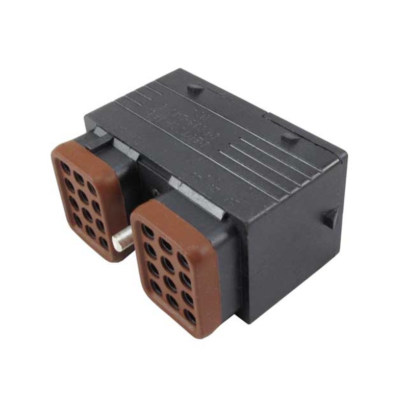 DRC16-24SB – DRC Series – 24 Socket Plug – B Key, In-Line, Black