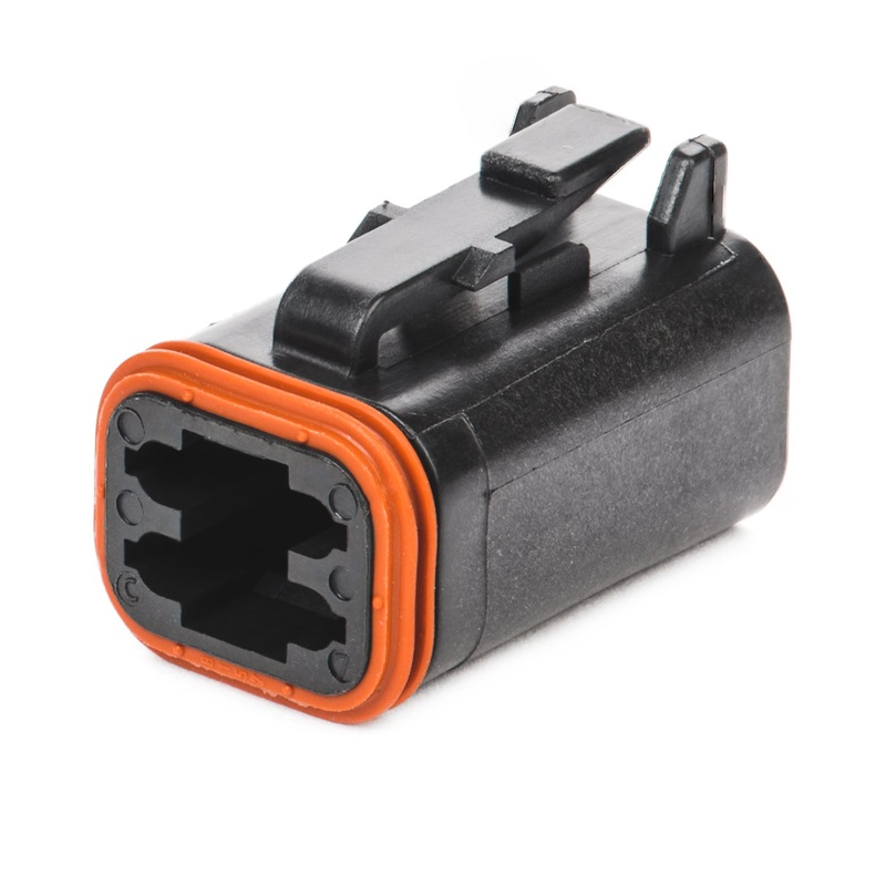 DT06-4S-CE02 – DT Series – 4 Socket Plug – Reduced Dia. Seals, Black