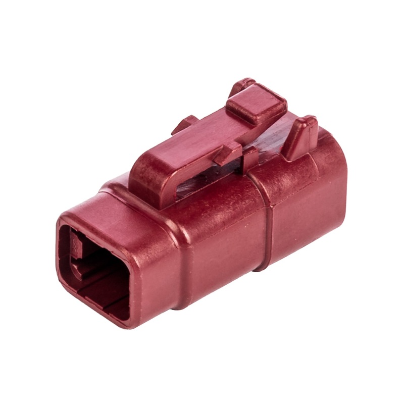 DTM06-4S-RD – DTM Series – 4 Socket Plug – Red