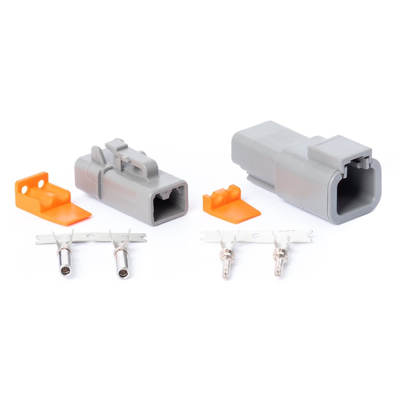 DTP02GY – DTP Series – 2 Pin Stamped and Formed Contact Connector Kit