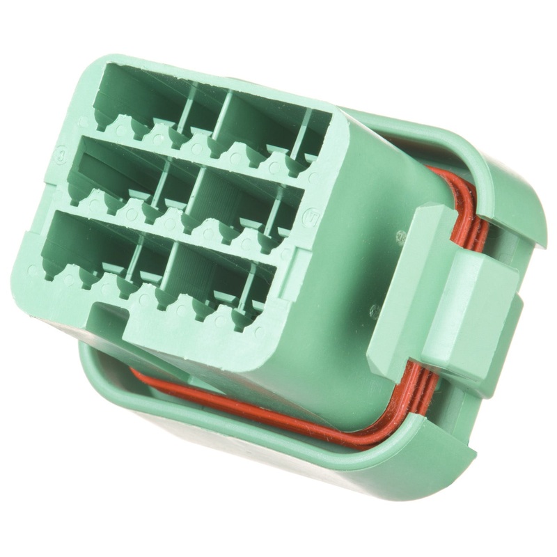 DTV06-18SC – DTV Series  – 18 Socket Plug –  End Cap, C Key, Green