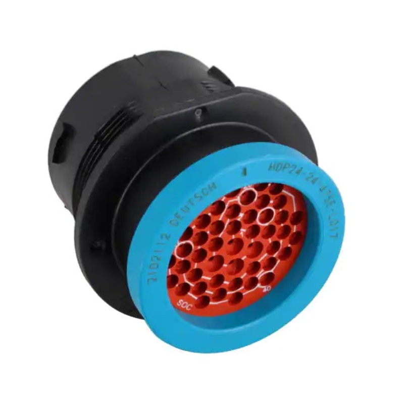 HDP24-24-47SE-L017 – HDP20 Series – 47 Socket Receptacle – 24 Shell, E Seal, Reverse, Ring Adapter, Flange