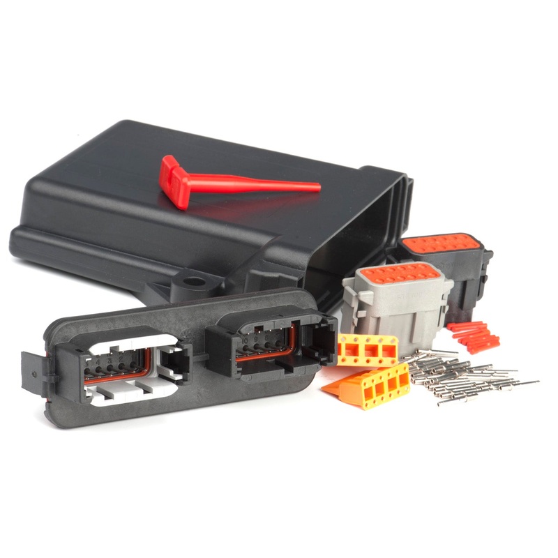 PCB-DTM-1E-24-K – DTM 24 Contact PCB Enclosure Kit-Single End-Black