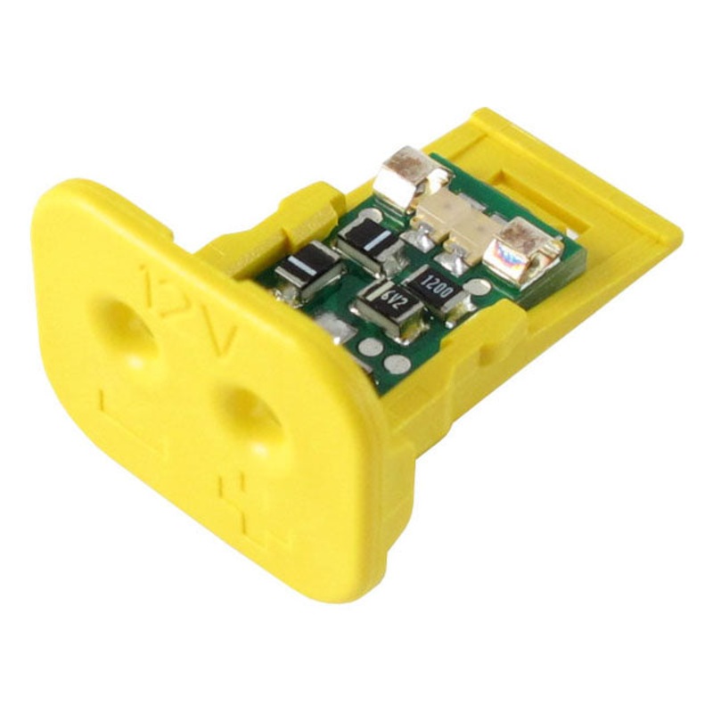 W2S-SDT-12V – DT Series – Wedgelock for 2 Socket LED Indicator Plug, Yellow
