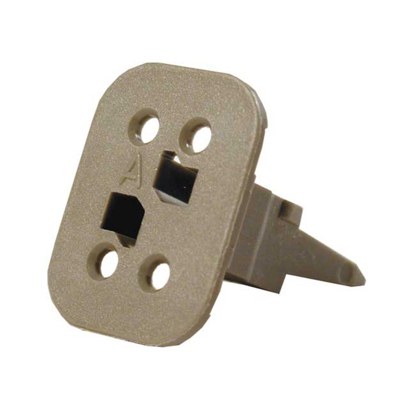W4SA-P012 – DT Series – Wedgelock for 4 Socket Plug – A Key, Enhanced, Gray