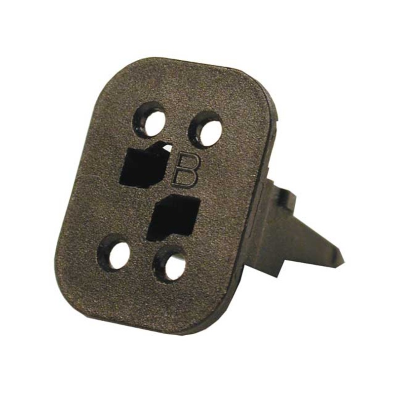 W4SB-P012 – DT Series – Wedgelock for 4 Socket Plug – B Key, Enhanced, Black