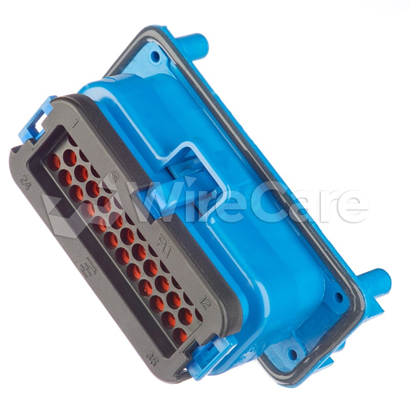 1-776231-5 – AMPSEAL – 35 WAY – PCB HEADER – GOLD PIN – STRAIGHT – FLANGE SEAL – BLUE