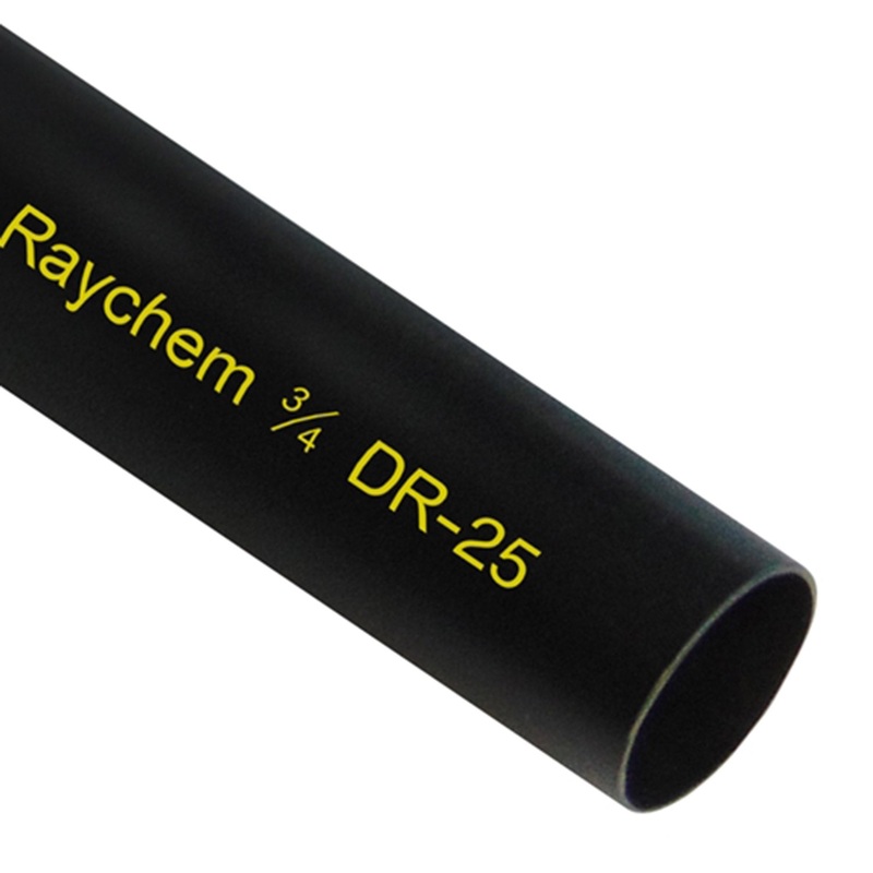 DR-25-3/4-0 – RAYCHEM DR25 HEATSHRINK TUBING – 3/4 – BLACK W/ YELLOW PRINT