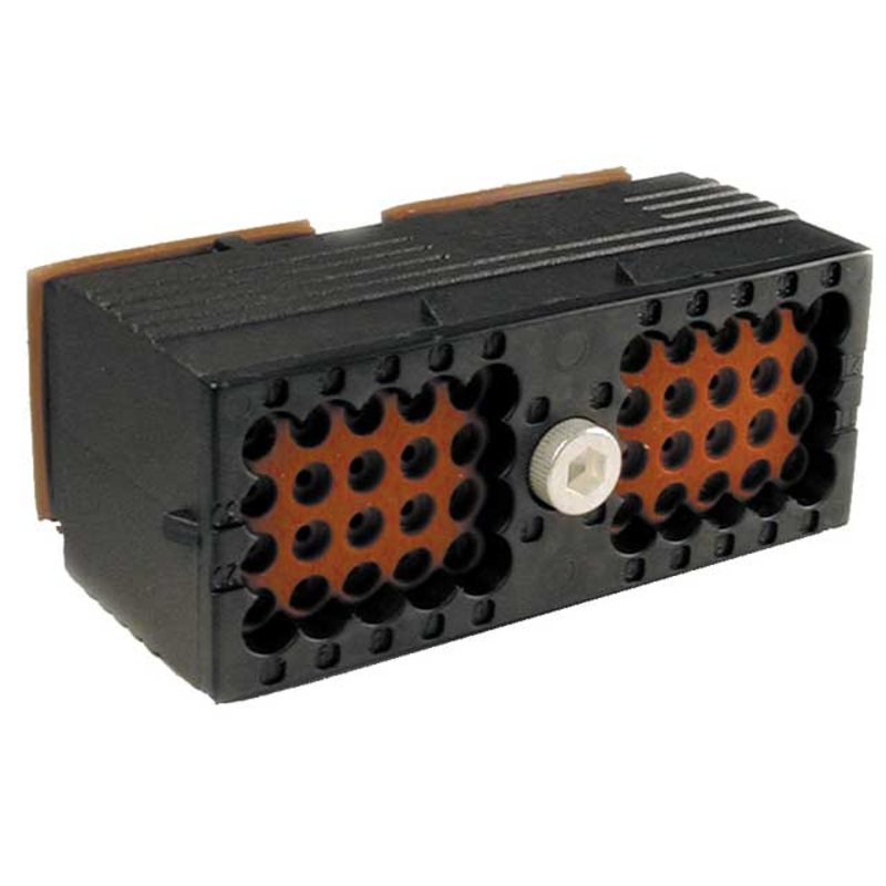 DRC26-50S07-DRC Series, Plug, 50 Way, In-Line, 7 Key, Black, Size 20
