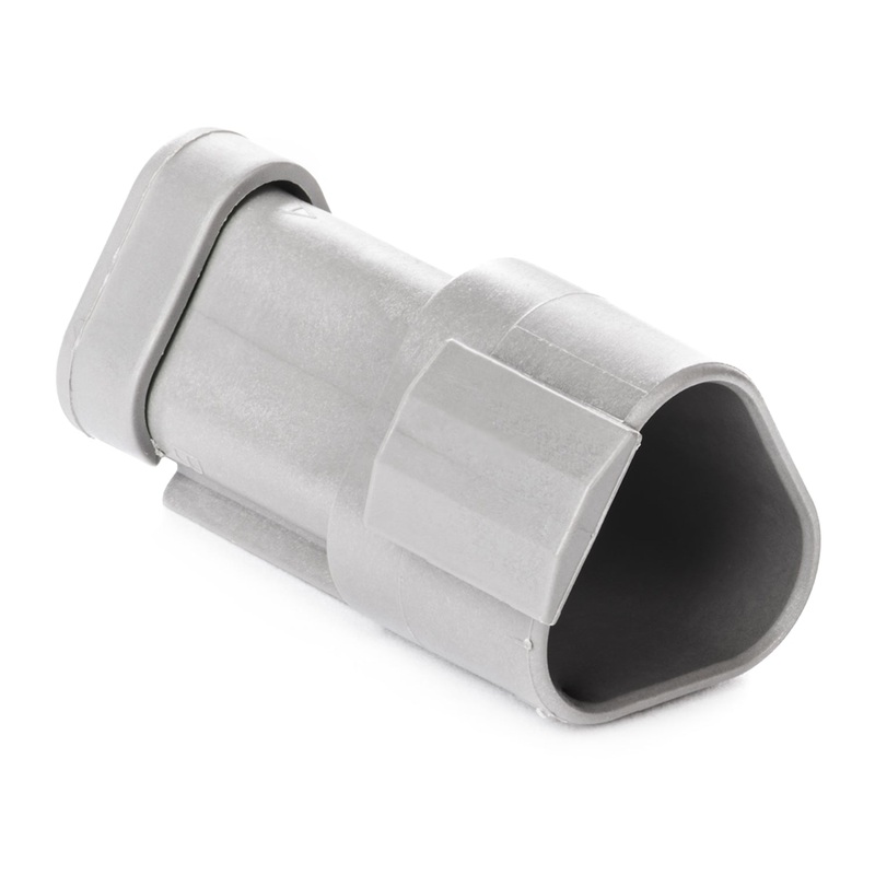 DT04-3P-CE01 – DT Series – 3 Pin Receptacle – Reduced Dia. Seal – End Cap – Gray