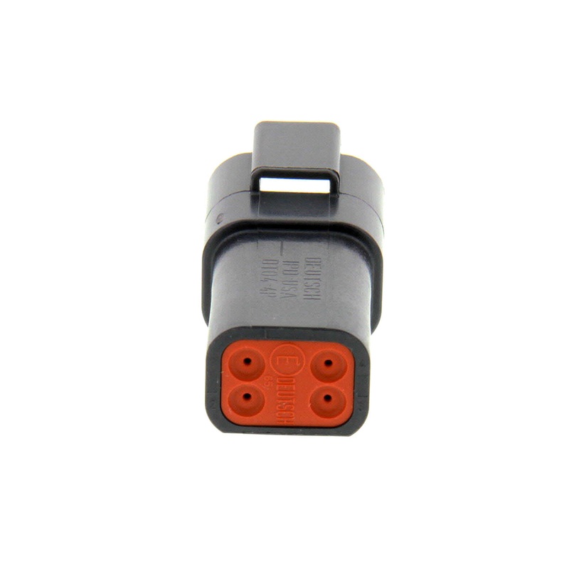 DT04-4P-CE02 – DT Series –  4 Pin Receptacle – Reduced Dia. Seal, Black