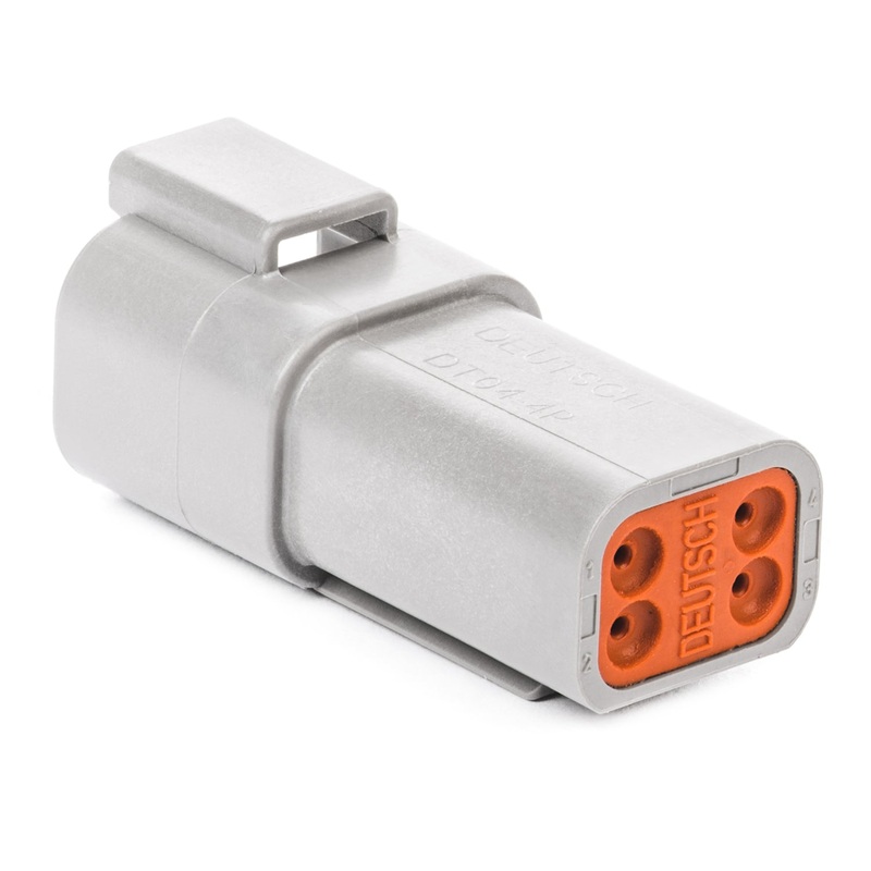 DT04-4P-CE09 – DT Series – 4 Pin Receptacle – Reduced Dia. Seal – Shrink Boot Adapter – Black