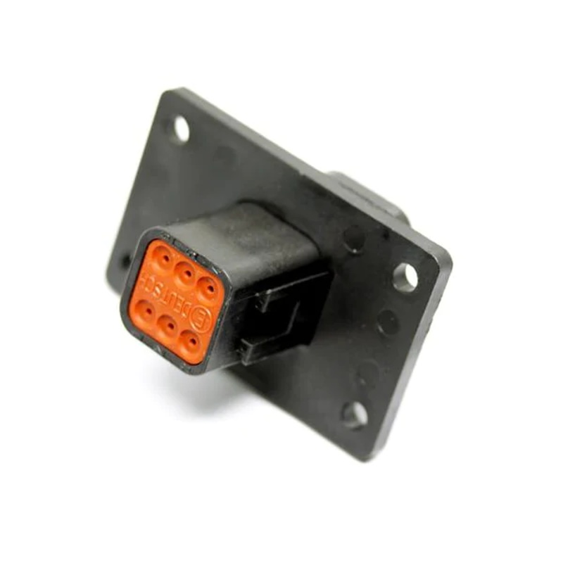 DT04-6P-CL06 – DT Series – 6 Pin Receptacle – Welded Flange, Reduced Dia. Seals