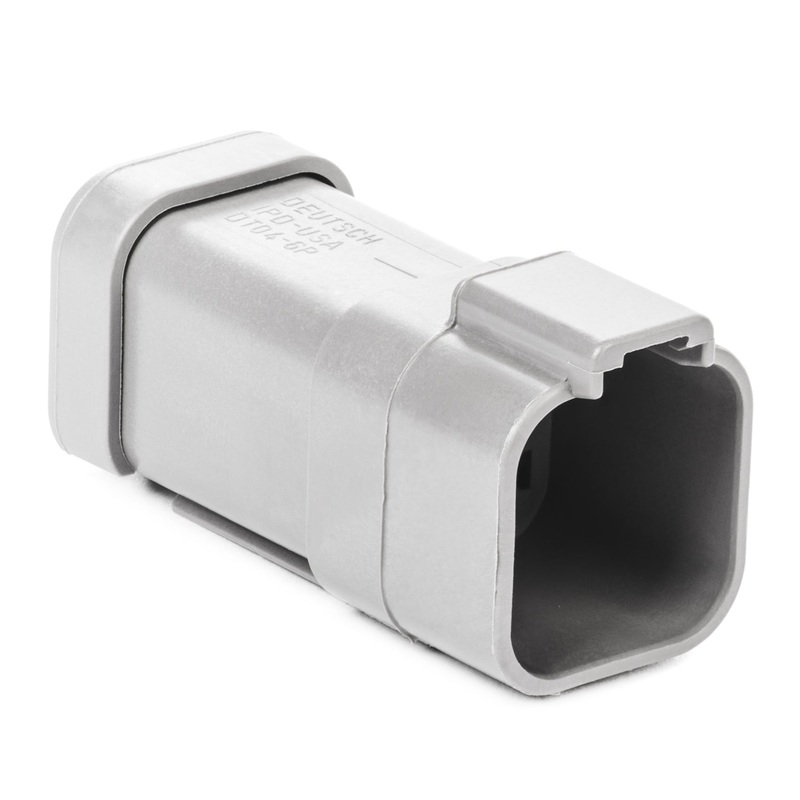 DT04-6P-E003 – DT Series – 6 Pin Receptacle – End Cap – Gray
