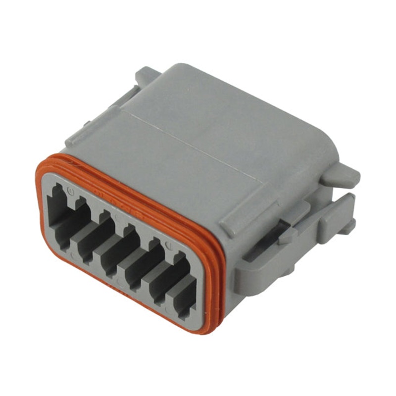DT06-12SA-C015 – DT Series- 12 pin Plug – A key- Reduced Dia. Seal – Gray