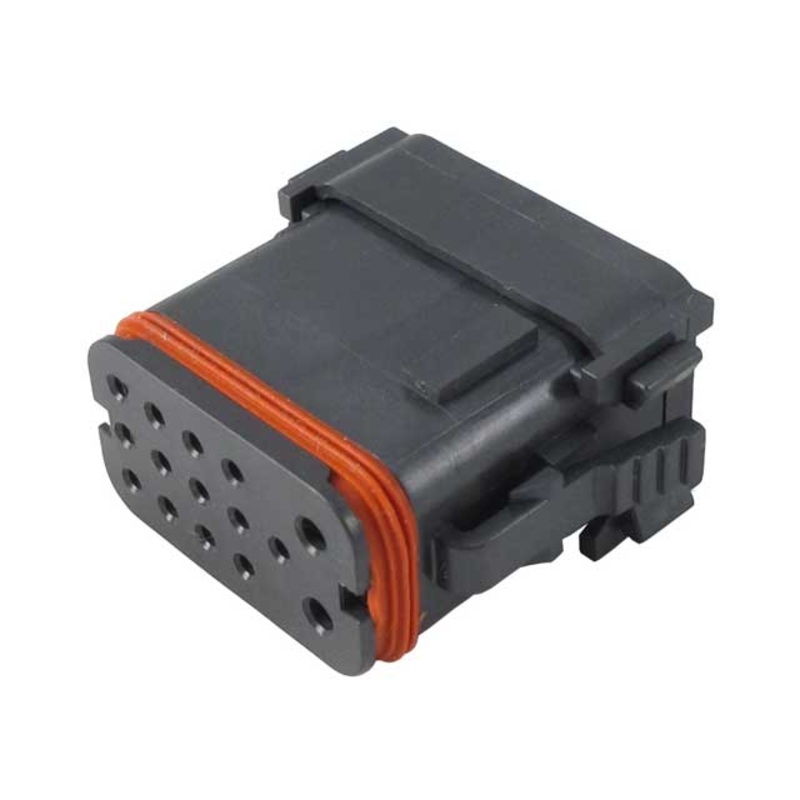 DT16-15SA-K003 – DT Series- Enhanced Seal Retention, 15 Cav, A Key, End Cap, Purple