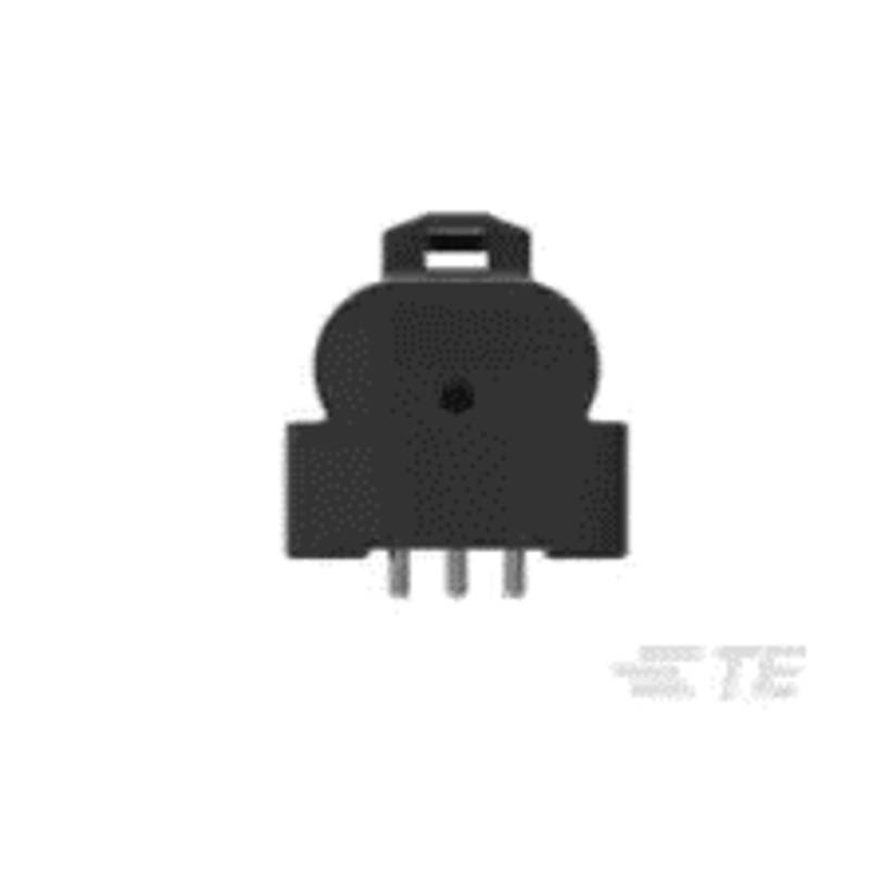 DTF13-3P – DT Series- Receptacle- 3 Cavity, PCB Mount, Black