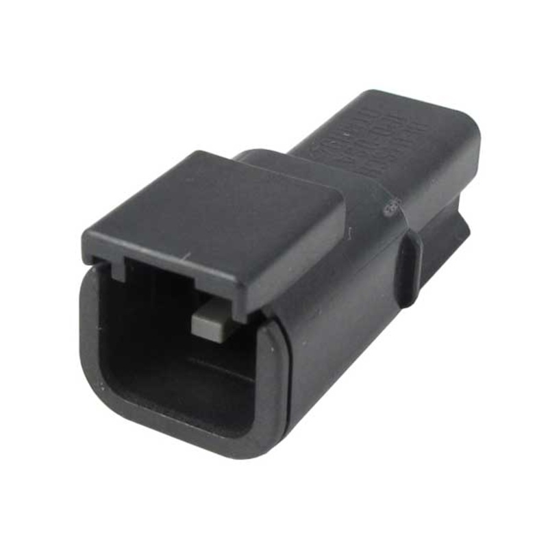 DTMH04-2PA- DTM Series- 2 Pin Receptacle- A Key, Black