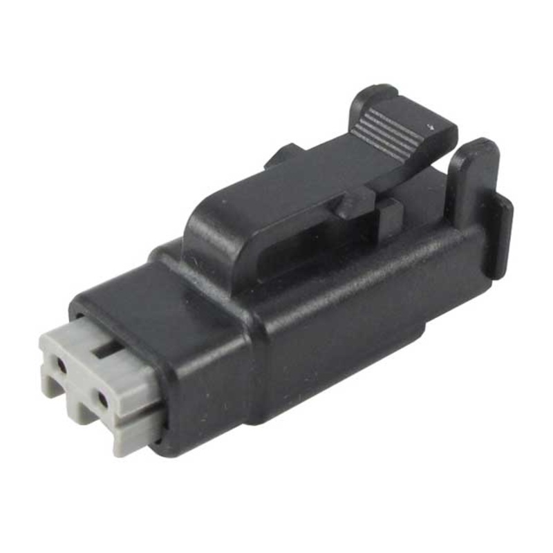 DTMH06-2SA- DTM Series- 2 Pin Plug- A Key, Black