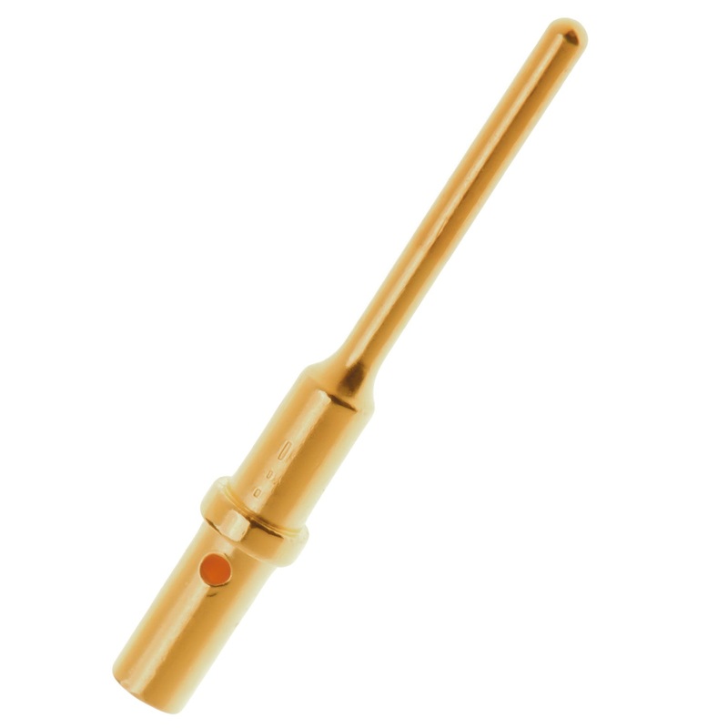 0460-202-2031 – Solid Pin – Size 20 – 20 AWG, 7.5 Amps, Gold Plated
