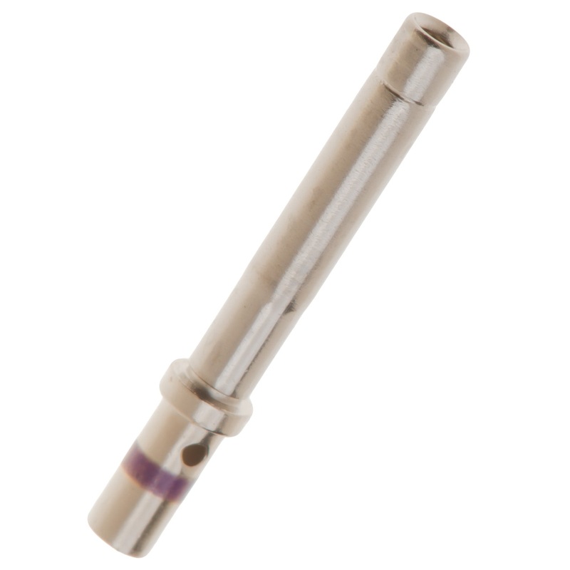 0462-005-20141 – Solid Socket – Size 20 – 16-18 AWG, 7.5 Amps, Purple Stripe, Nickel Plated