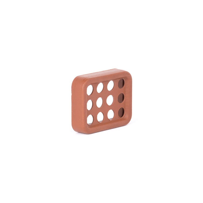 0513-009-2406 – DRC Series – 24 Cavity Plug Front Seal –  Silicone Rubber, Orange