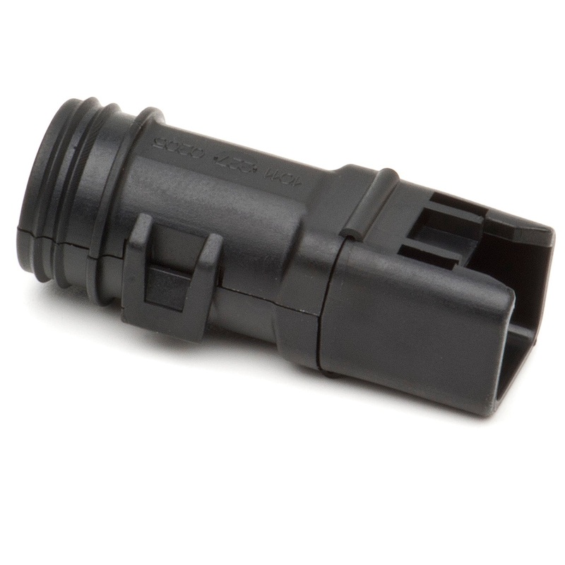 1011-227-0205 – DT Series – Backshell for 2 Cavity Plug – Straight, Black