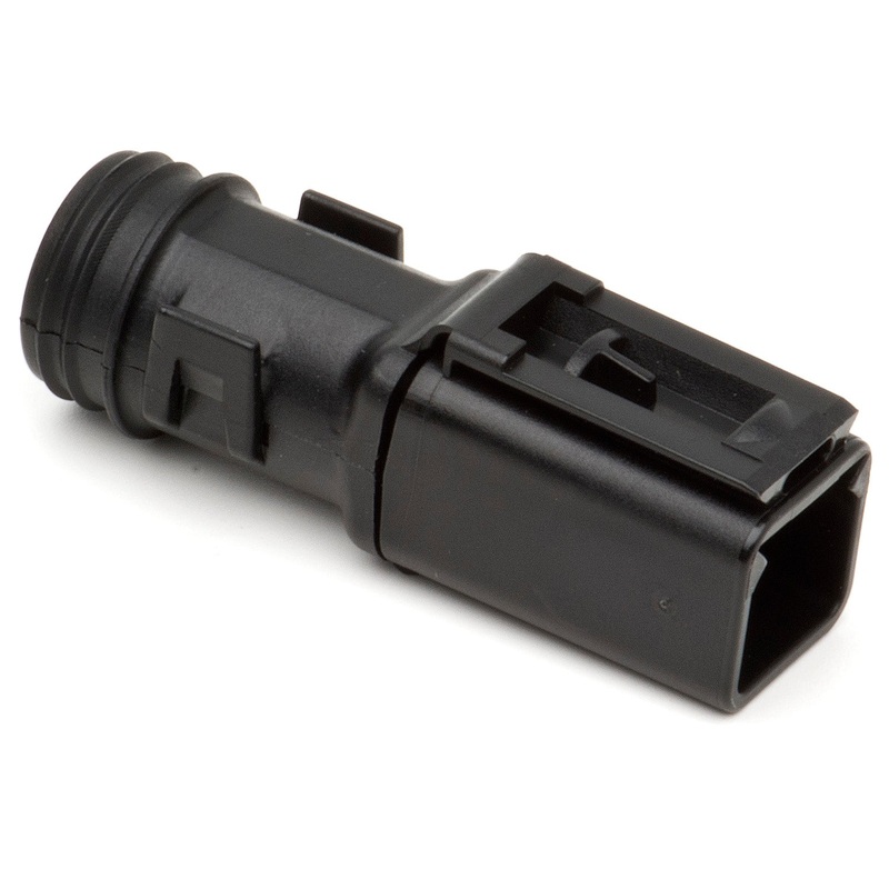 1011-229-0205 – DT Series – Backshell for 2 Cavity Receptacle – Straight, Black