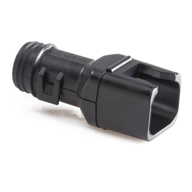 1011-235-0405 – DT Series – Backshell for 4 Cavity Plug – Straight, Black