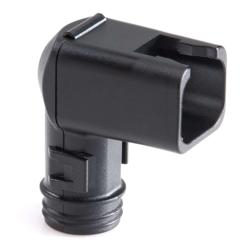 1011-236-0405 – DT Series – Backshell for 4 Cavity Plug – Right Angle, Black