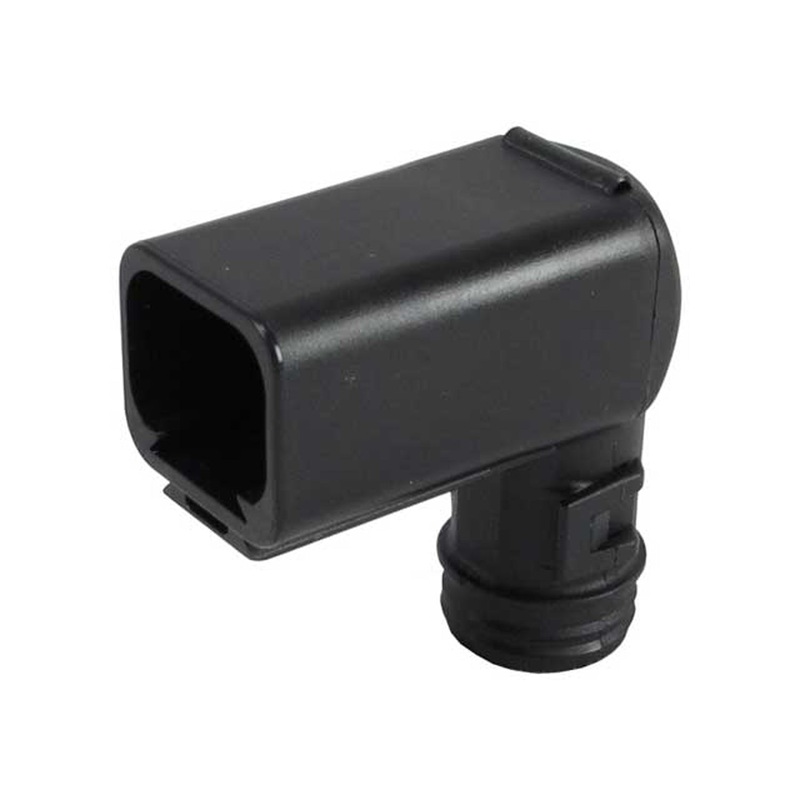 1011-238-0405 – DT Series – Backshell for 4 Cavity Receptacle – Right Angle, Black