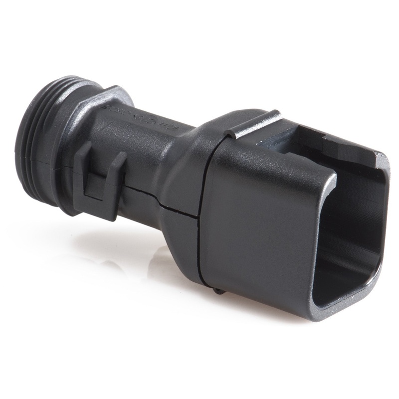 1011-239-0605 – DT Series – Backshell for 6 Cavity Plug – Straight, Black